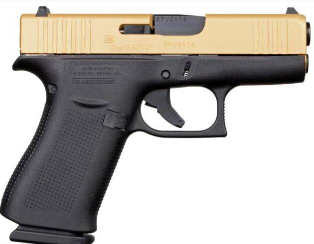 Glock 43X 9mm 3.41'' 10-Rd Gold Slide Pistol