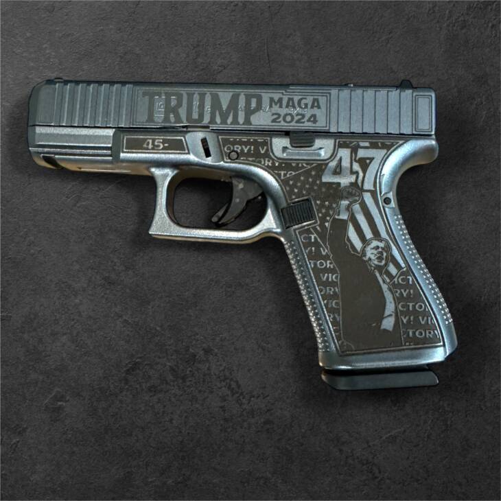 Shark Coast Customs Glock 19 Gen 5 9MM 4.02" 15RD Trump Dark Maga Optic Ready