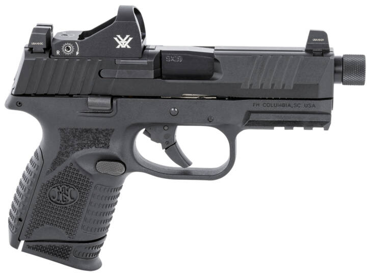 FN 509 9mm 4.32" Black Steel Threaded Barrel, Black Vortex Viper Red Dot