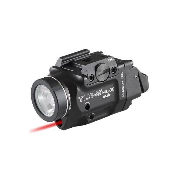 STREAMLIGHT TLR-8 HL-X SUB USB 1000L M1913 RAIL MOUNTED LIGHT|RED LASER