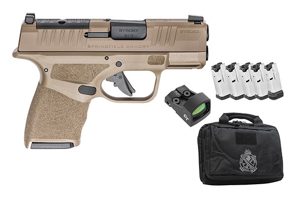 Springfield Armory Hellcat OSP FDE 9mm 3" Barrel 11/13-Rounds CT1500 Red Dot 5 Mags