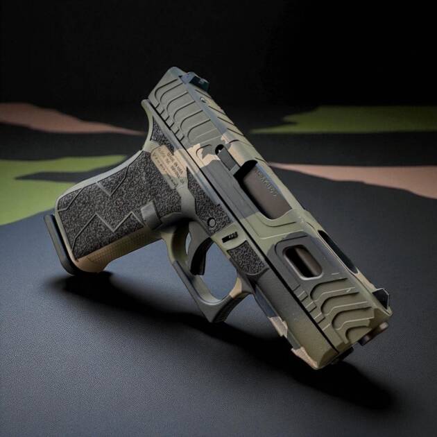 GLOCK 43X 9mm Optic Ready Torn Camo by Shark Coast Tactical