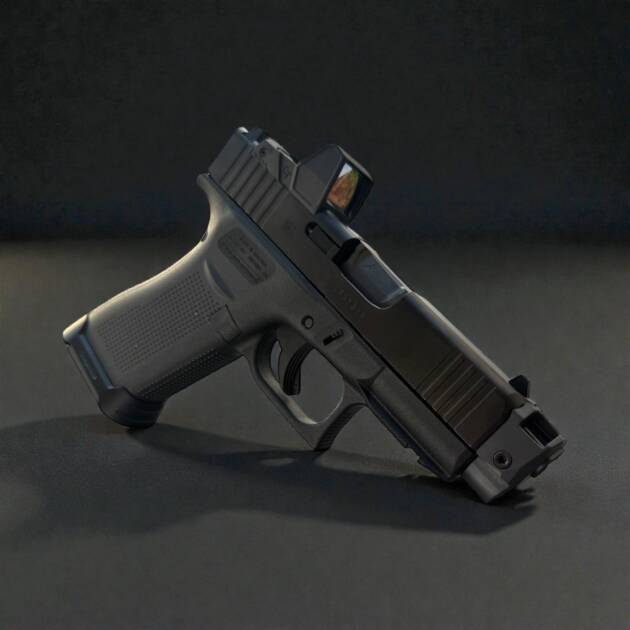 GLOCK 43X MOS 9mm Radian RamJet, Tyrant Magwell CT Rad Micro Electronic Sight