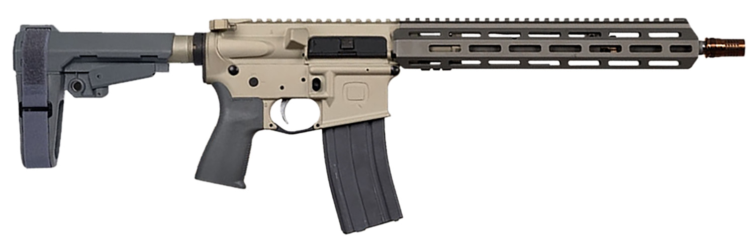 Q, Sugar Weasel, Semi-automatic Pistol, AR, 223 Remington/556NATO, 13" Threaded Barrel, Pistol Brace, Flat Dark Earth, 30 Rounds