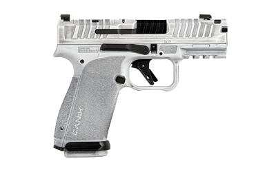 CANIK METE MC9 Prime Compact 9MM 3.64" Barrel, Compensated Slide and Barrel with Blast Chamber, Night Sights, Optics Ready Arctic Distressed White Finish 17 Rounds
