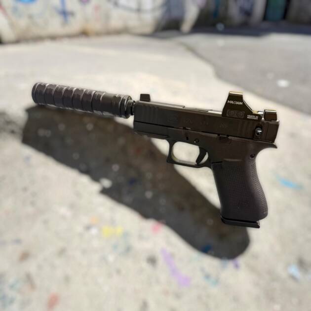 GLOCK Shark Coast Tactical “Shark Puppy” for 43X Suppressed Pistol Black