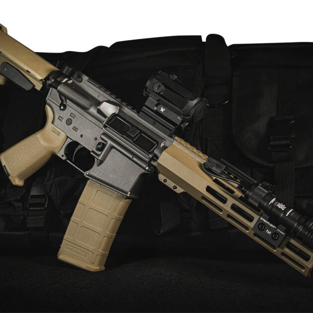 Shark Coast Tactical Tumbleweed Bundle 5.56 NATO 30+1 10.50" Threaded Melonite Barrel, Gray/Tan Cerakote Vortex Sprax Red Dot, StreamLight ProTac Rail