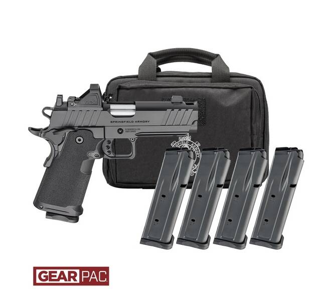 Springfield Armory 1911 Prodigy AOS Comp Gear Pac 9mm 4.25" Barrel 17/20-Rounds w/ Viridian RFX11, 4 Mags