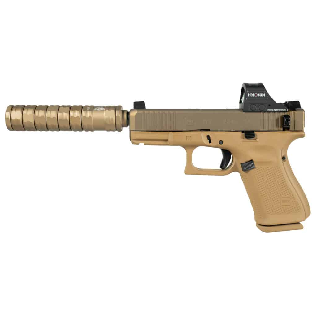 GLOCK 19 V “Shark Puppy” Suppressed Pistol Kit – FDE by Shark Coast Tactical