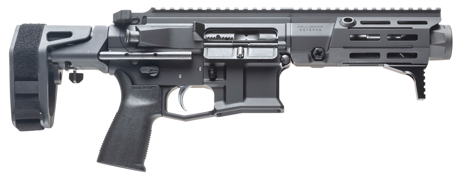 Maxim Defense Industries PDX Pistol, AR, 5.56 NATO 5.5" Barrel, SCW Pistol Brace, Anodized Finish, Black, M-LOK Compatible Handguard, HATEBRAKE Muzzle Brake, ALG Combat Trigger