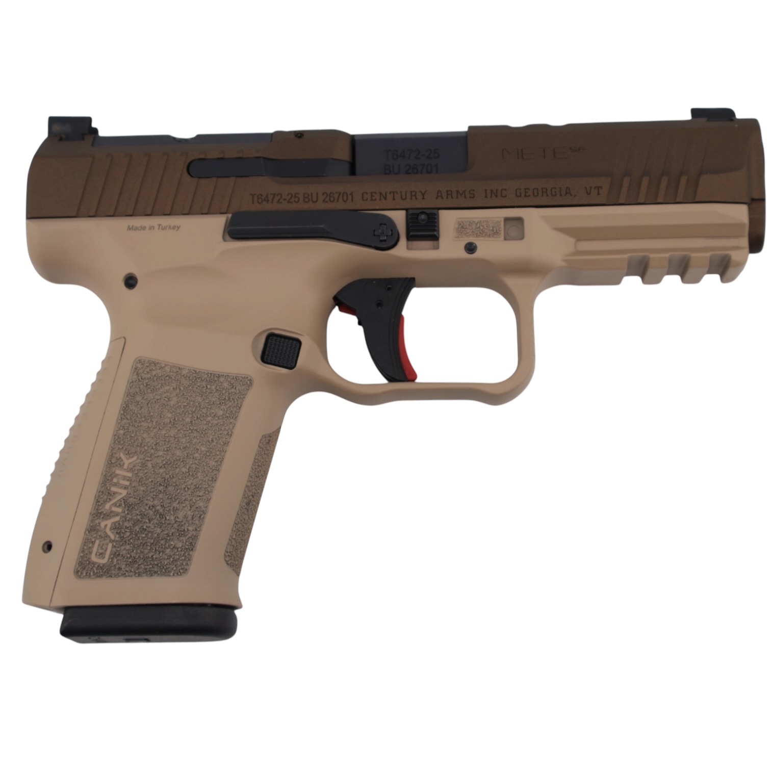 CANIK METE SF 9MM PORTED BARREL TWO TONE TAN PSTL 4.19 BRL 1-15RD MAG